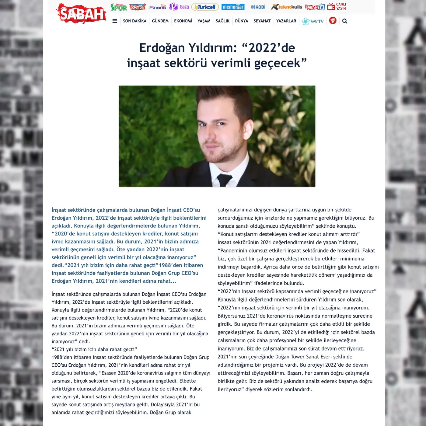 Sabah haber küpürü