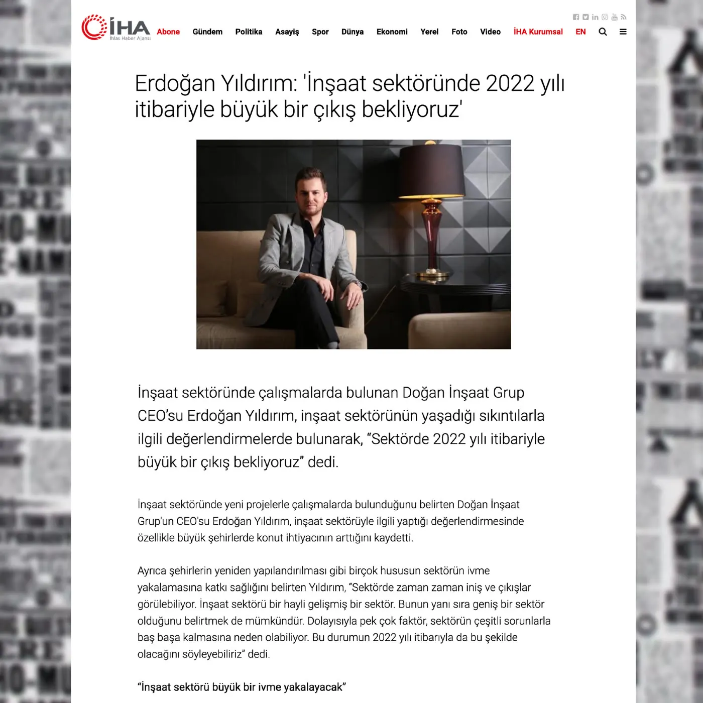 İHA haber küpürü